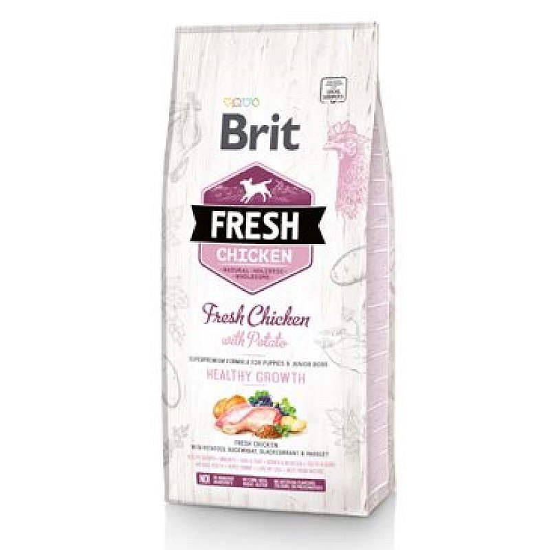 Brit Fresh Dog Chicken&Potato Puppy Healthy Growth 2,5 kg