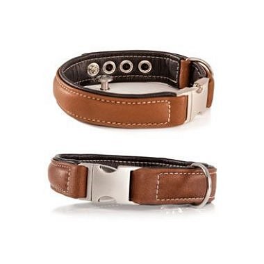 Obojek kůže 43-49cm/35mm hnědý Maelson