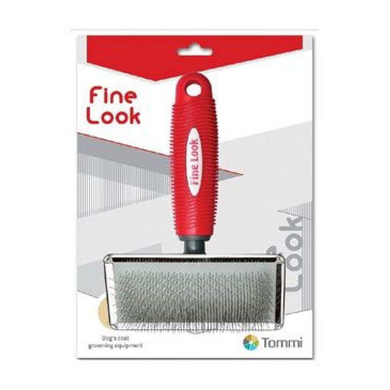 Kartáč jemný Fine Look L red image 12 x 18 cm