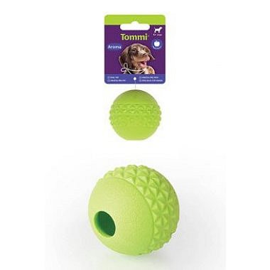 Hračka pes Aroma Míček vzorovaný, 6,5 cm