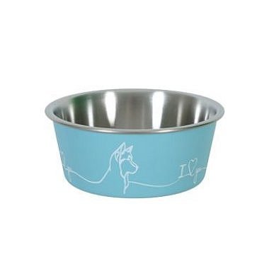 Zolux Miska nerez pes LOVE DOG modrá 1,7 l