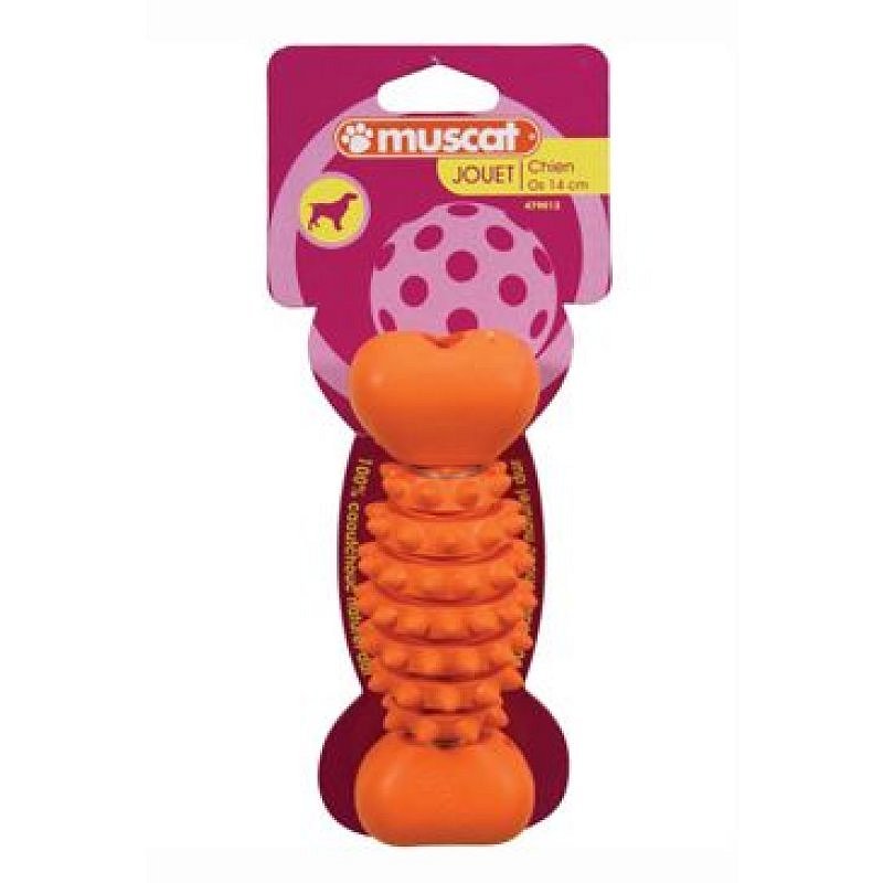 Zolux Hračka pes kost BONE tvrdá guma 14 cm mix barev