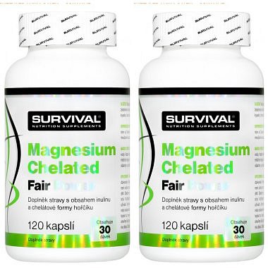 Survival Hořčík • Magnesium Chelated Fair Power 150 cps - AKCE 1+1