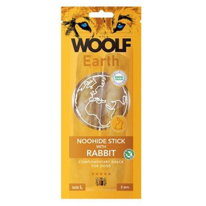 Woolf pochoutka Earth NOOHIDE L Sticks with Rabbit 85 g