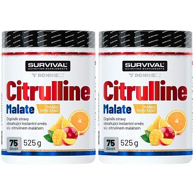 Survival Citrulline Malate 525 g, mango-pomeranč - AKCE 1+1