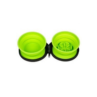 Cestovní dvojmiska SLOWFEEDER zelená 700 ml Kiwi