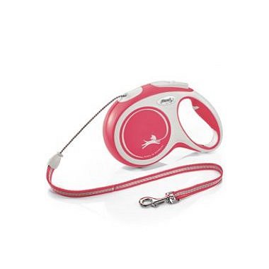 Vodítko FLEXI Comfort M lanko 8m/20kg červená NEW