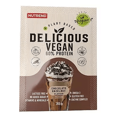 Nutrend Delicious Vegan Protein - 30 g, čoko-lískový ořech