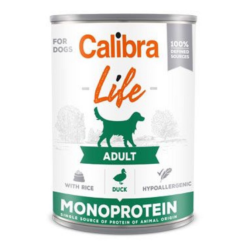 Calibra Dog Life konz. Adult Duck with rice 400 g
