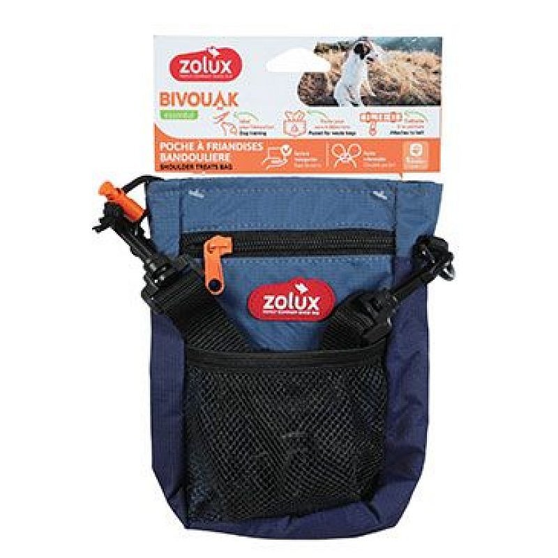 Zolux Kapsička na pamlsky BIVOUAK s popruhem modrá