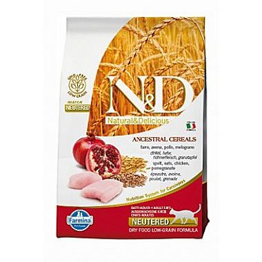 N&D LG CAT Neutered Chicken & Pomegranate 300 g