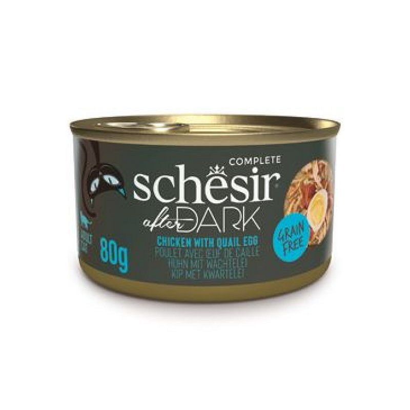 Schesir Cat konz. After Dark Wholefood kuře/vejce 80 g