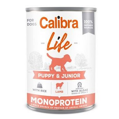 Calibra Dog Life konz. Puppy & Junior Lamb & Rice 400 g