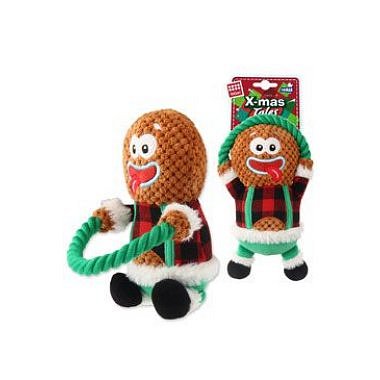 TOMMI Hračka pes GiGwi Vánoční pan Perníček 25 cm