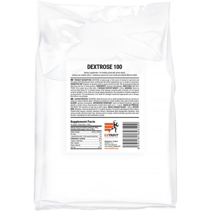 Extrifit Dextrose 100 - hroznový cukr (1500 g)