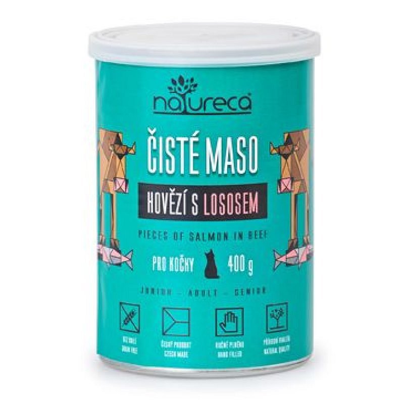 NATURECA hovězí s lososem pro kočky 400 g