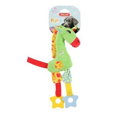 Zolux Hračka pes GIRAFFE COLOR plyš zelená 29 cm