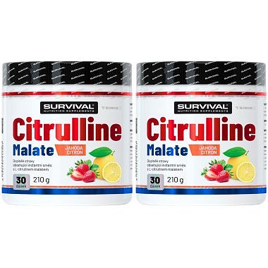 Survival Citrulline Malate 210 g, jahoda-citron - AKCE 1+1