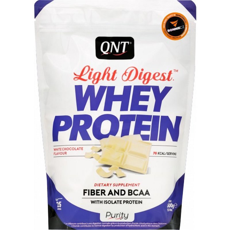 QNT Light Digest Whey Protein - 500 g, cuberdon (malinová pralinka)