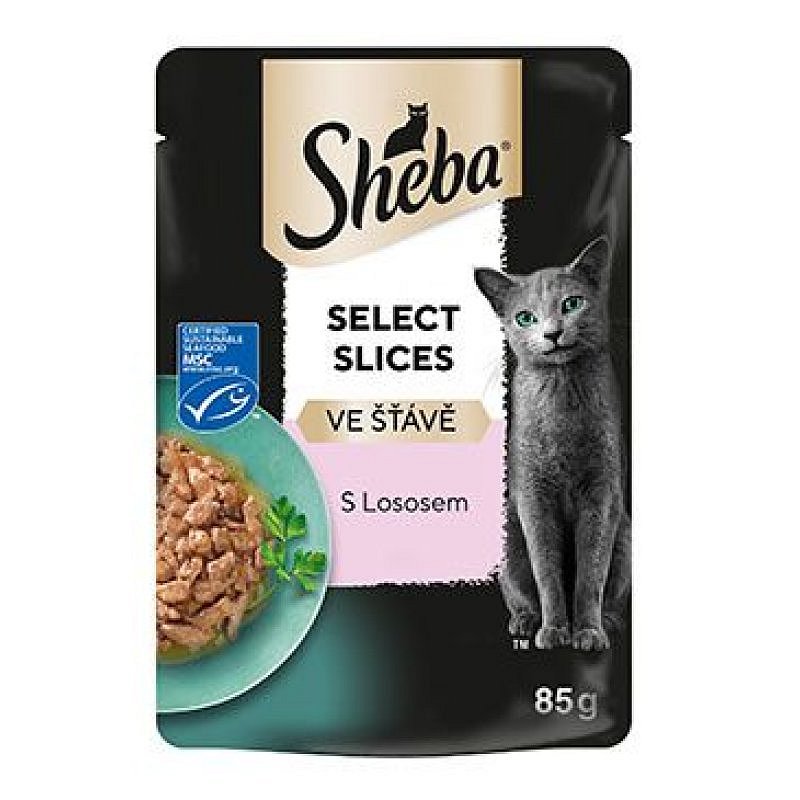 Sheba kapsa s lososem ve šťávě 85 g