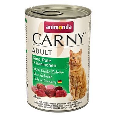 Animonda konz. kočka CARNY Adul hov/krůta/králík 400 g