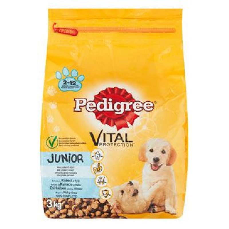 Pedigree Dry Junior kuřecí s rýží 3 kg