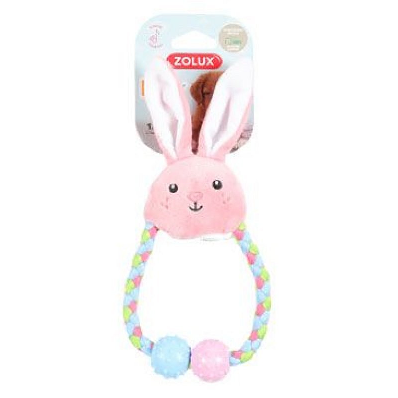 Hračka pes PUPPY Tiny Rope plyš růžová Zolux