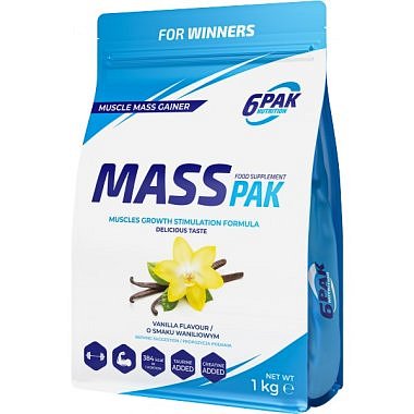 6Pak Nutrition Mass Pak - 1000 g, slaný karamel