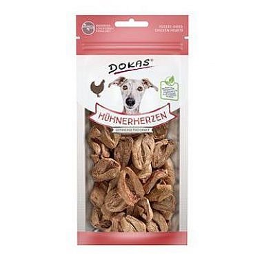 Dokas Mrazem sušená kuř. srdíčka pro psy 22 g
