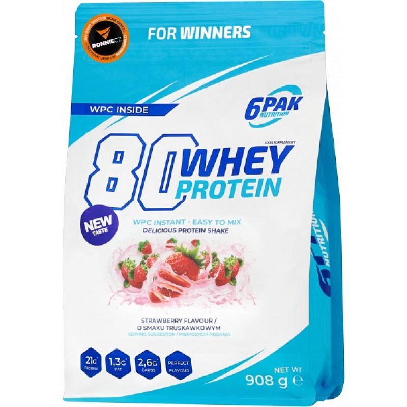 6Pak Nutrition Whey Protein 80 - 908 g, vanilka