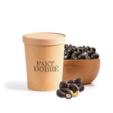 FAKT DOBRÉ kelímek Kešu v HOŘKÉ čoko 100 g
