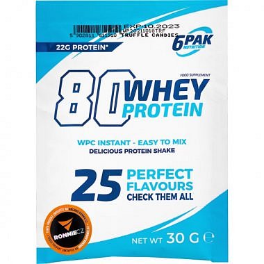 6Pak Nutrition Whey Protein 80 - 30 g, slaný karamel