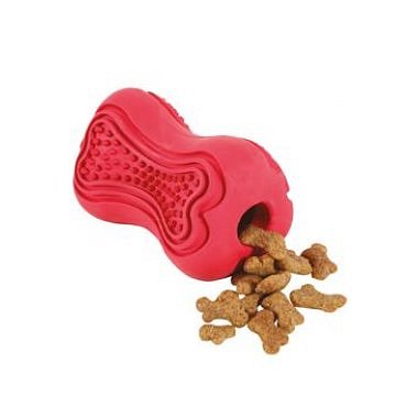 Zolux TITAN gumová kost L červená