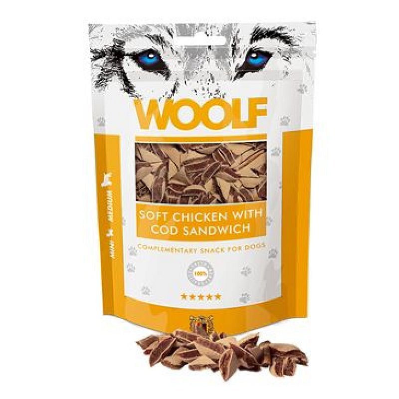 WOOLF Chicken With Cod Sandwich 100 g
