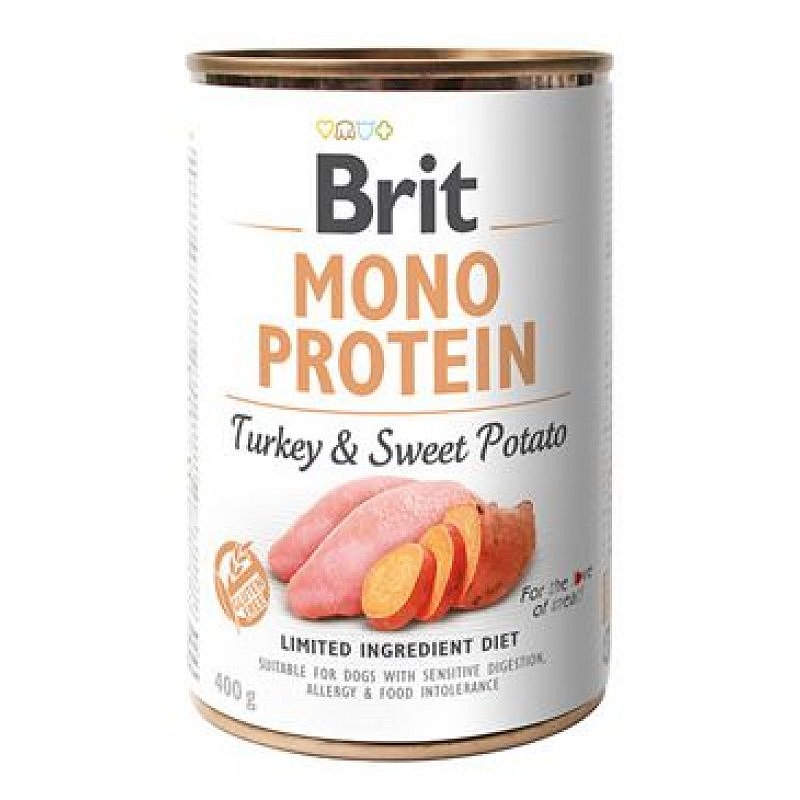 Brit Dog konz Mono Protein Turkey & Sweet Potato 400 g