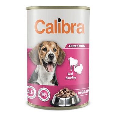 Calibra Dog konz. Veal&turkey in gravy 1240 g