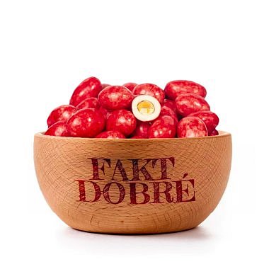 FAKT DOBRÉ Mandle MALINOVÉ v bílé čokoládě 200 g