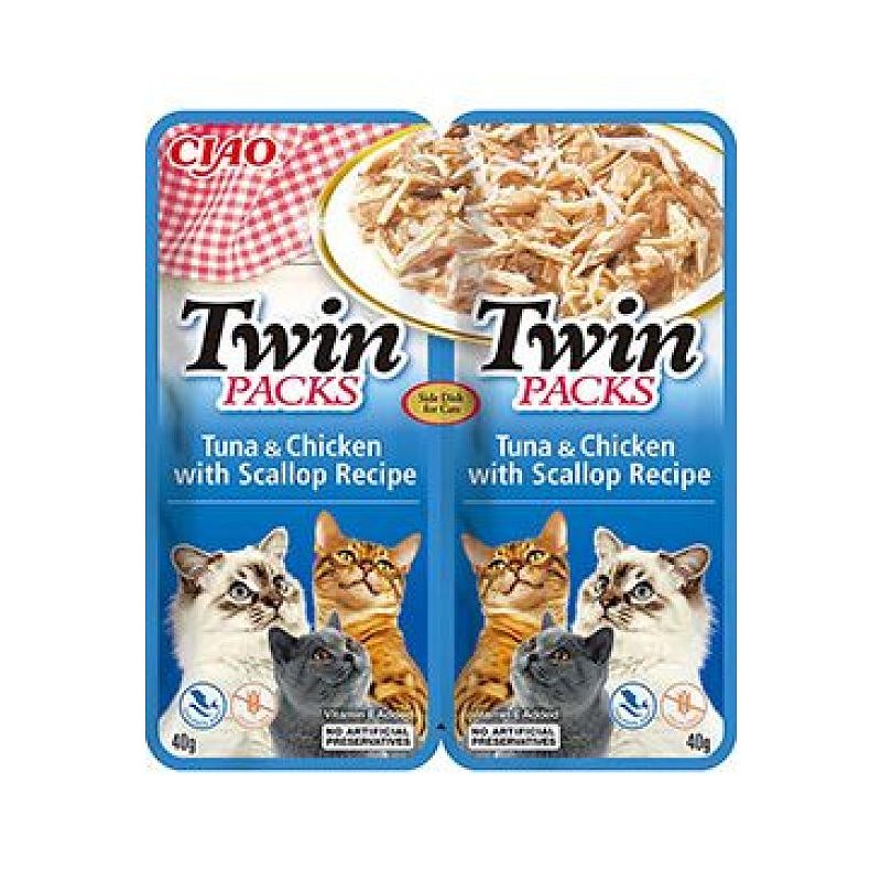 Churu Cat Twin Packs Tuna&Chick&Scallop in Broth 2 x 40 g