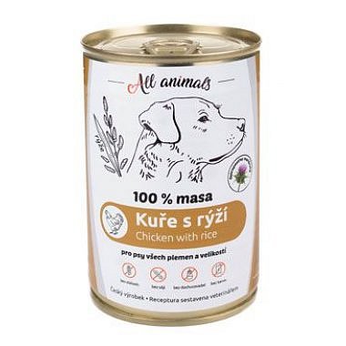 All Animals DOG kuřecí mleté s rýží 400 g
