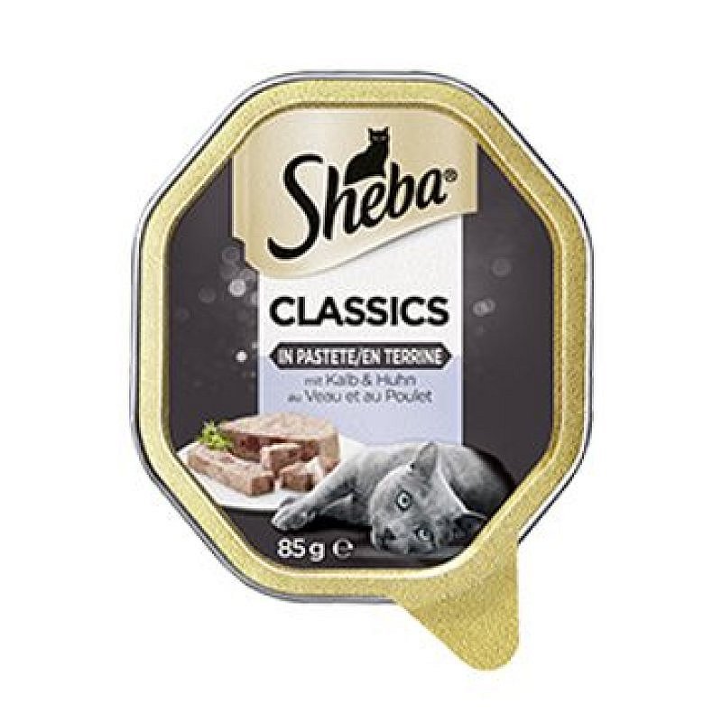 Sheba vanička Telecí a kuřecí paštika 85 g