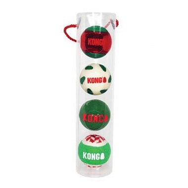 Kong hračka pes Vánoční míčky Kruuse 4 ks