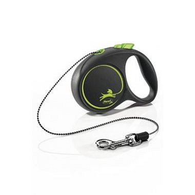 Vodítko FLEXI Black Design XS lanko 3m/8kg zelená NEW