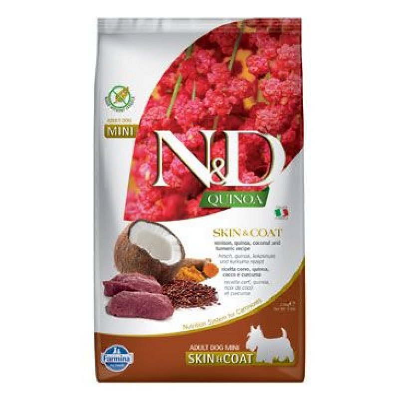 N&D Quinoa DOG Skin & Coat Venison & Coconut Mini 2,5 kg