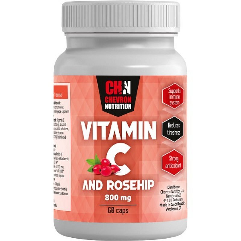Chevron Nutrition Vitamin C & Rosehip 800 mg 60 cps