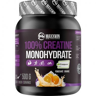 MaxxWin 100 % Creatine Monohydrate Creapure 500 g, mandarinka