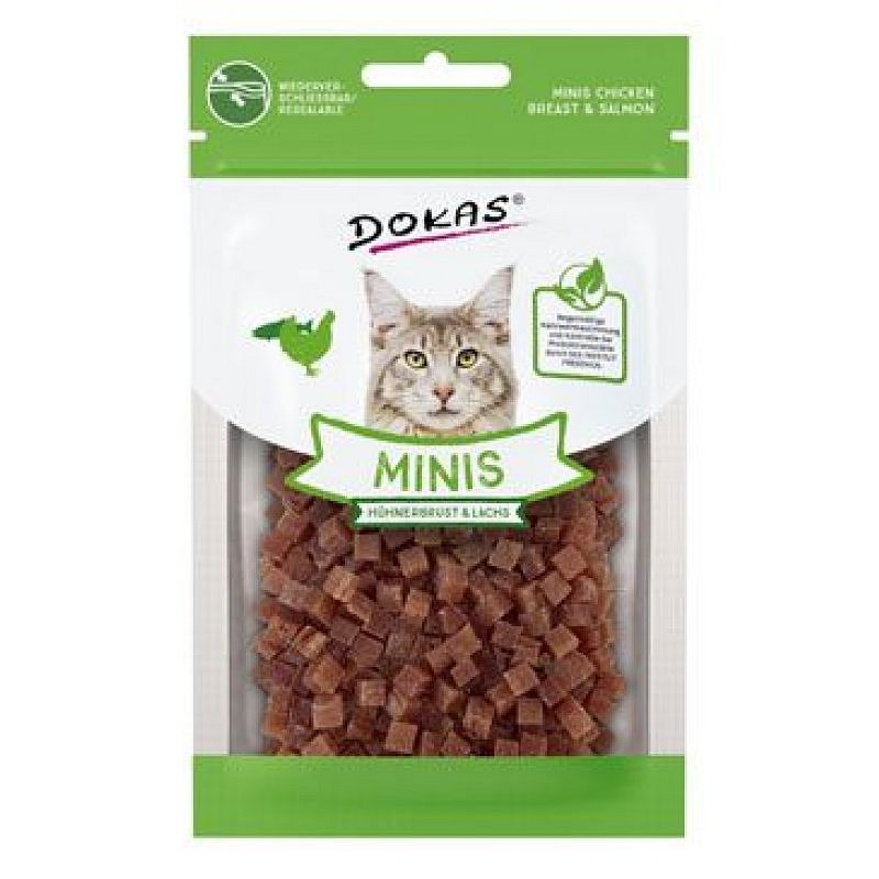 Dokas Minis Kostičky kuře, losos, šanta 30 g