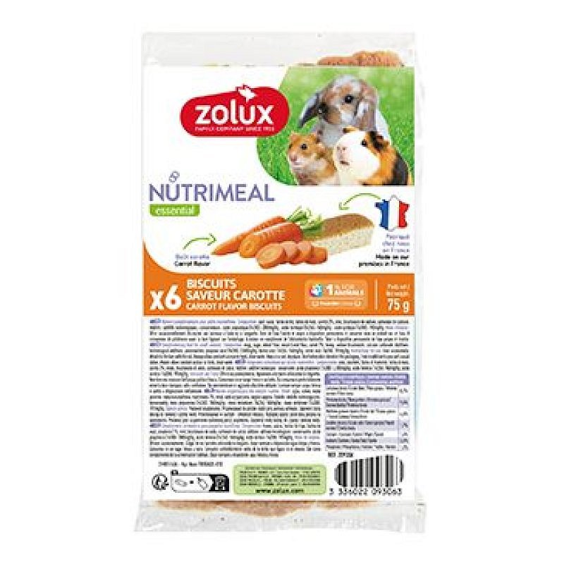Zolux Poch. NUTRIMEAL Cookies hlodavci mrkev 6 ks