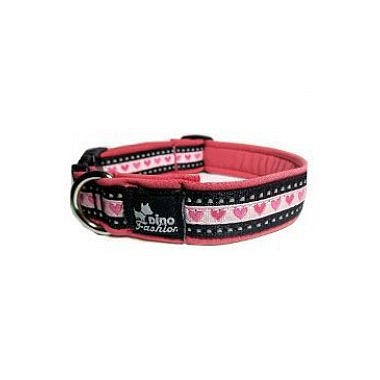 Obojek DINOFASHION reflexní Srdíčka 55/3cm