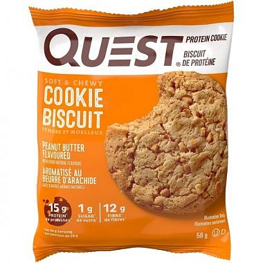 Quest Protein Cookie - 58 g, arašídové máslo - čokoláda