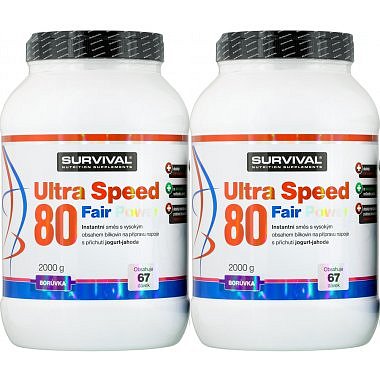 Survival Ultra Speed 80 Fair Power 2000 g, borůvka - AKCE 1+1